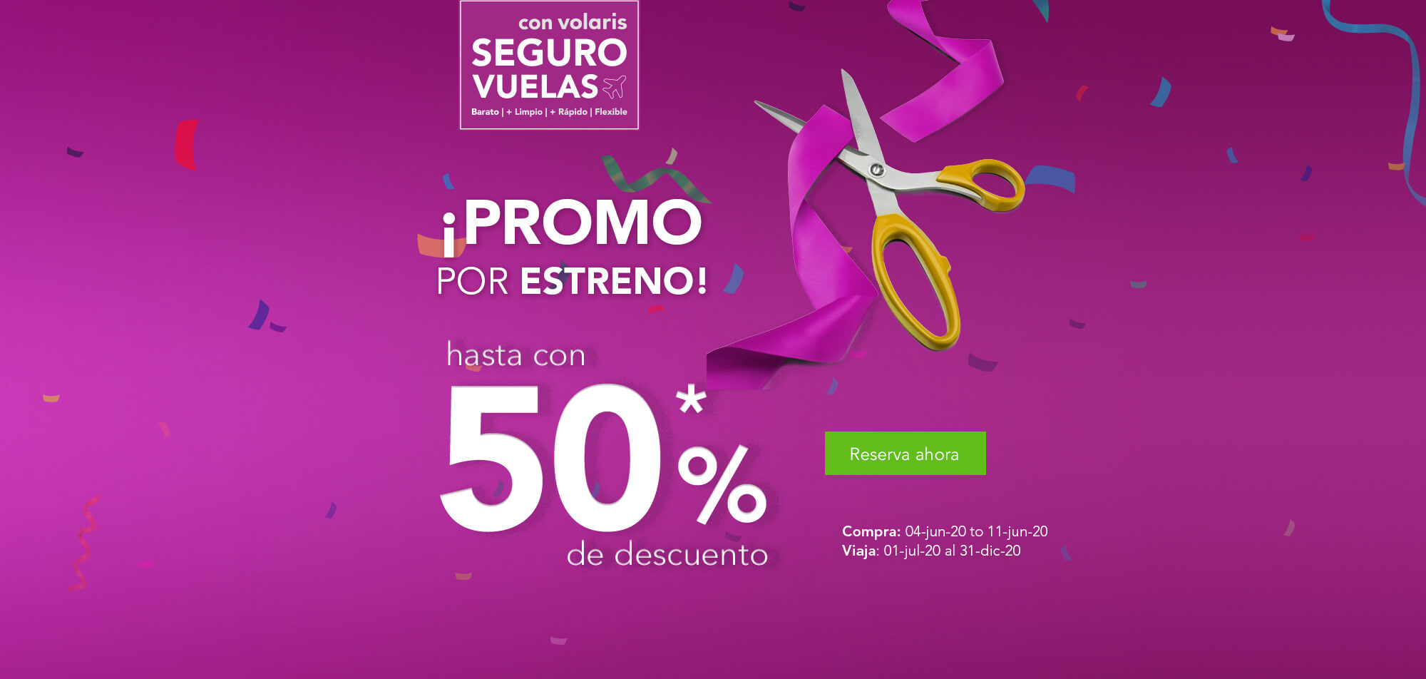 Promociones Volaris para vuelos baratos.